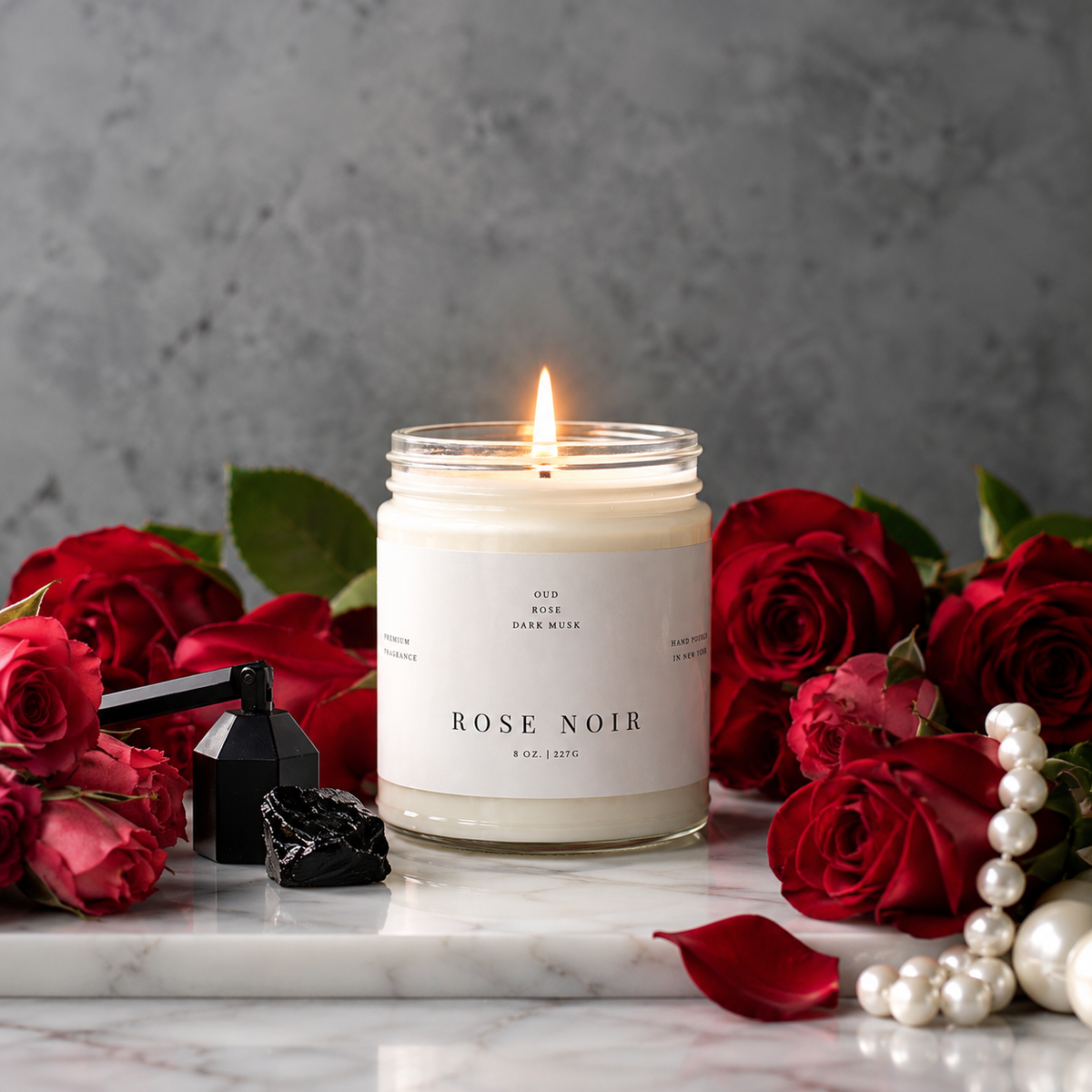 Rose Noir Jar Candle
